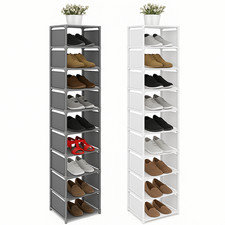 Isightguard 10 Tier Narrow Shoe Rack Slim Tall Vertical Space Saving Shelf