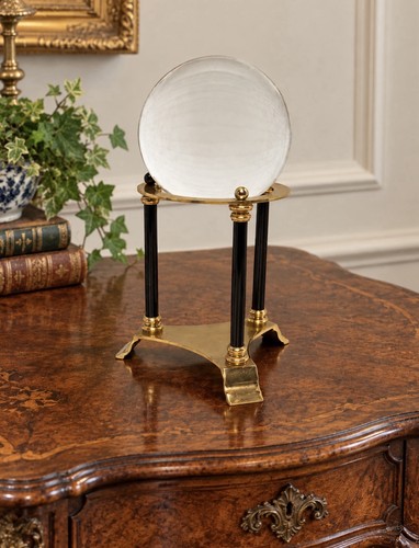 Vintage crystal ball with