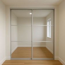 Mirror sliding wardrobe doors