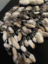 Rabbit Foot Lucky Keychain Rings Taxidermy Craft