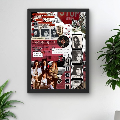 Framed poster home decor - a4,