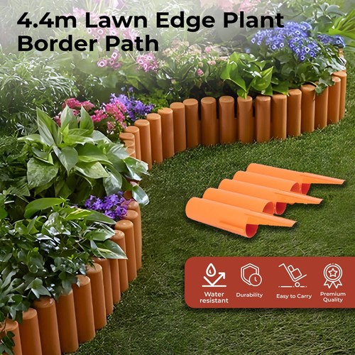 Garden edging palisade - 4.4m,