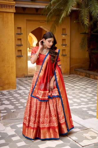 Lehenga choli party dola silk - lehenga,