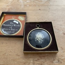 Vintage Roses Cameo Miniature World of Peter Bates Framed Retro wall art Boxed