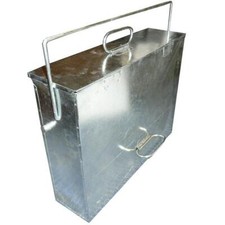 GALVANISED STEEL ASH CARRIER BOX 33CM X 46CM X 12.5CM