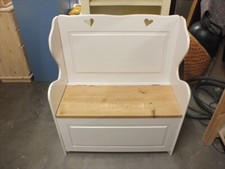 3' PAINTED HEARTS MONKS BENCH-