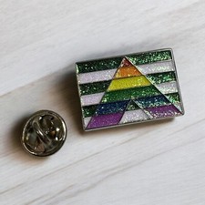 Straight Ally Flag Enamel