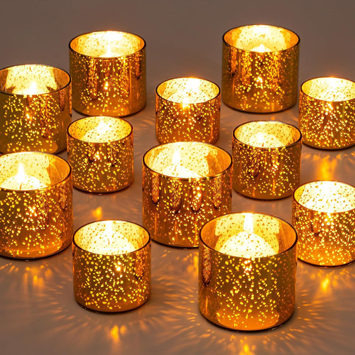 Tealight candle holder gold - tealight,