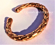 MAGNETIC Solid Copper ENTWINED Copper Bracelet Pain Relief Arthritis M90
