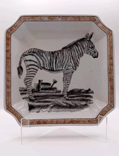India Jane Square Plate Zebra