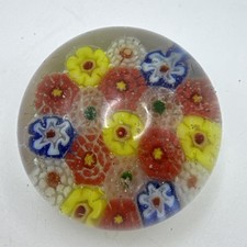 Murano Millefiori Vintage Glass Paperweight
