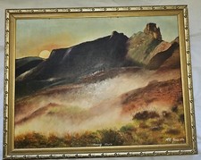 Vtg 1975 Artist R E? Jones Oil