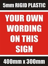 CUSTOM MADE BESPOKE SIGN - 5mm