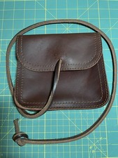 Saddleback Leather Co. Brown Leather Pouch with Flap Closure