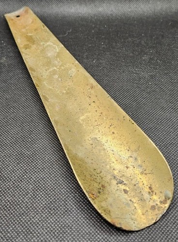 Antique solid brass shoe - antique, horn