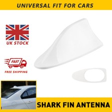 White Car SUV Shark Fin FM/AM Radio Signal Antenna Auto Roof Aerial Universal UK