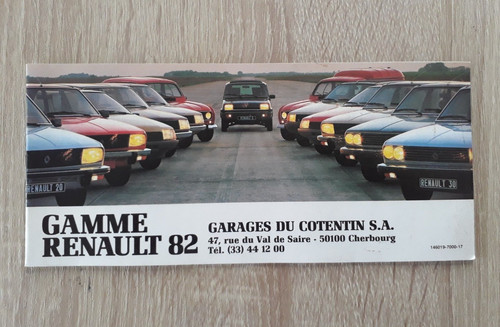 Renault range brochure 1982 - brochure,