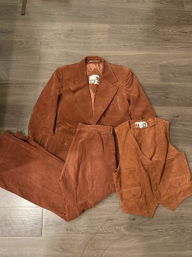 Vtg 70s corduroy rust - rust, color