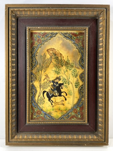 Antique persian miniature oil - persian,