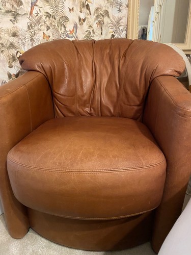 Tub chair leather second - tub, leather-