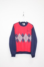 ADIDAS VENTEX 80'S VINTAGE LENDL  ARGYLE DIAMONDS 1982 SWEATSHIRT,SIZE:MEDIUM