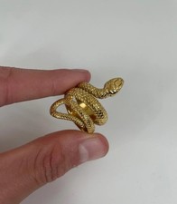 18K Gold Snake Ring For Men