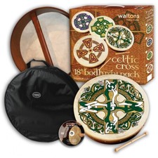 Waltons 18" Bodhran Package - Gaelic/Celtic Cross - Make us a OFFER Sale now on