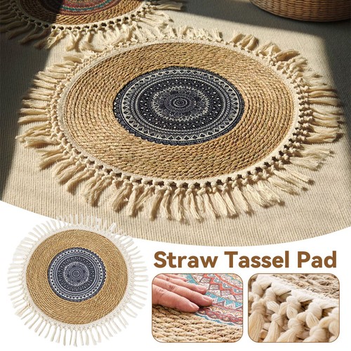 Straw tassel round single - round,