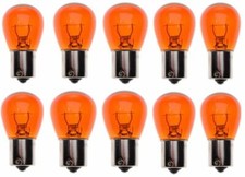10 x 12V 21W yellow BA15s bulb