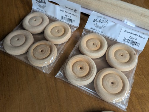 Wooden wheels birch - birch, 55