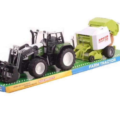 Tractor bale wrapper with - tractor,