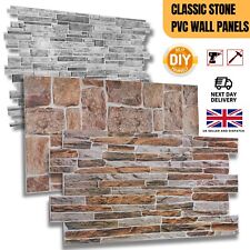 3D Wall Cladding Panels - Decorative Brick Slate Effect PVC Paneling