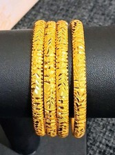 22k gold plated Indian bangles women's fashion ethnic jewellery  4Pcset 2.6