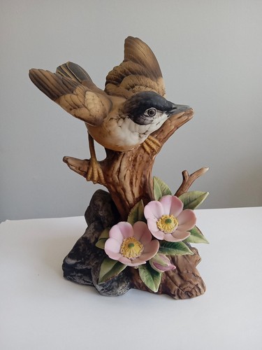 Porcelain bird figurine - porcelain,