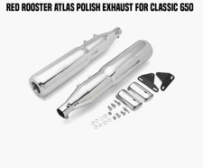 RED ROOSTER PERFORMANCE ATLAS POLISH EXHAUST FIT FOR ROYAL ENFIELD CLASSIC 650