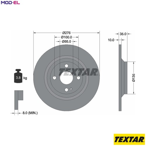 Brake disc 92188303 for - 2x,