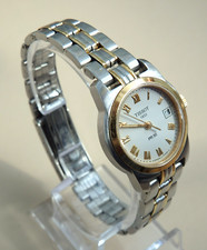 Ladies   * TISSOT *     PR50  Two-tone  Watch ; DATE; Cleaned + NEW Battery; Box