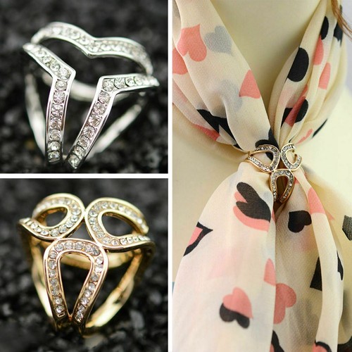 Women scarf silk clip lady - silk,