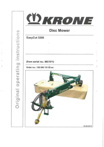 Krone disc mower - krone,