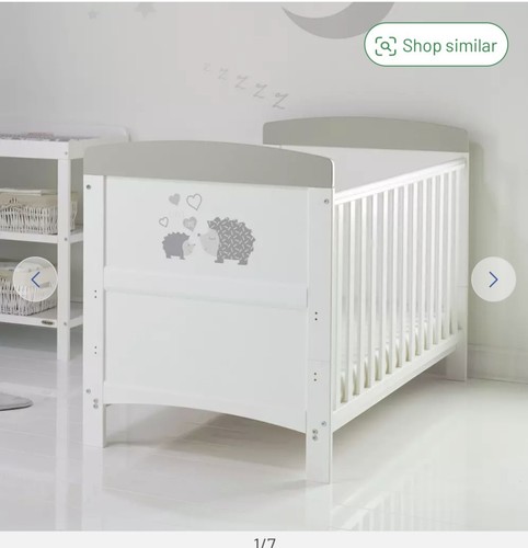 Obaby grey hedgehog grace cot - grace,