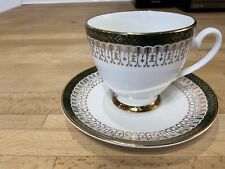 royal grafton majestic green  tea cup & saucer