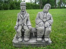 Laurel and Hardy Stone Garden Ornament