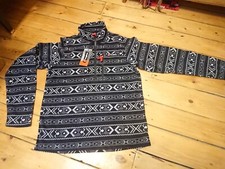 Berghaus Prism Trango Fleece Small Top Dean Street 90s Retro Black Patterned 