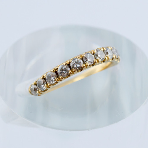 18ct yellow gold diamond half - 18ct,