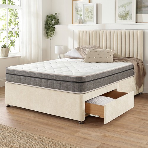 Plush divan bed - bed, with