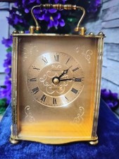 Vintage Quartz Brass Minster Clock - Made In West Germany - Working