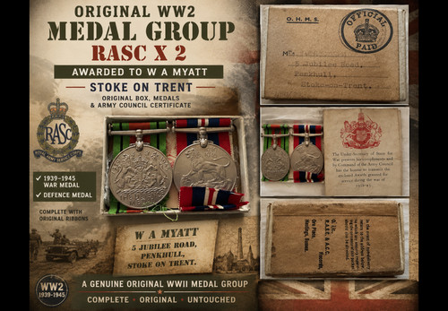 Original ww2 rasc medal group - ww2,