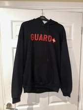 Gildan Life Guard Black ‘Guard’ Hoodie Size Meeium