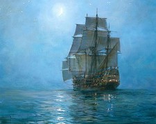 Montague Dawson Crescent Moon