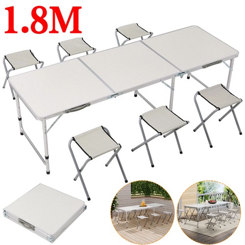 6ft folding trestle table - folding,